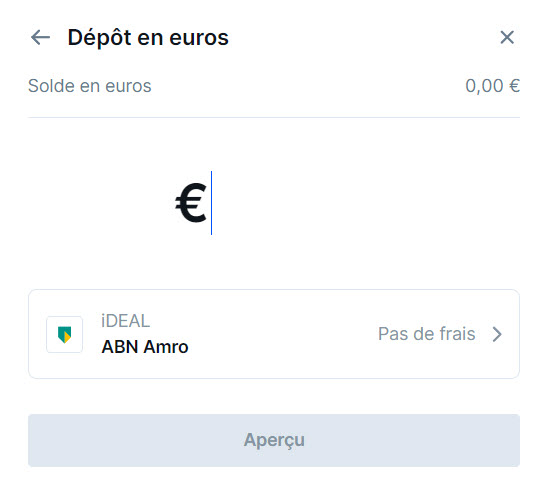 Bitvavo deposit money
