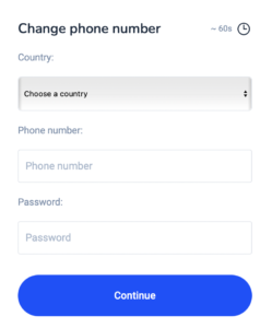 Phone number verification Bitvavo