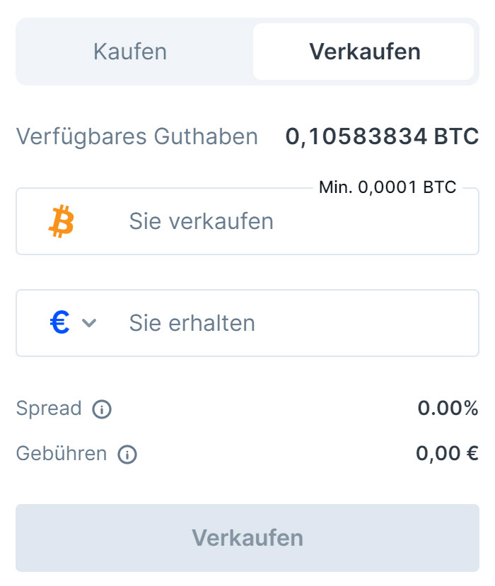DE sell Bitcoin