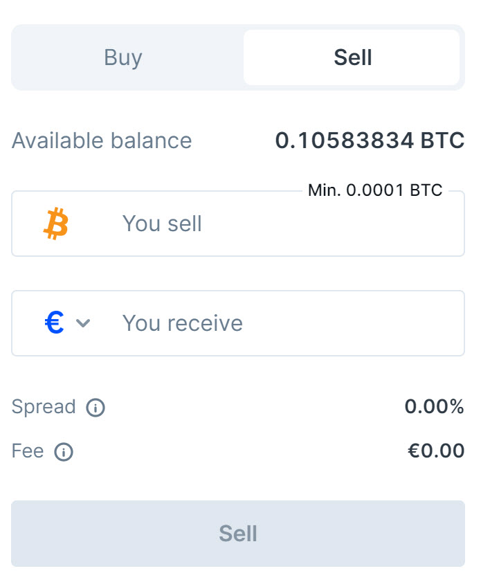 EN sell Bitcoin